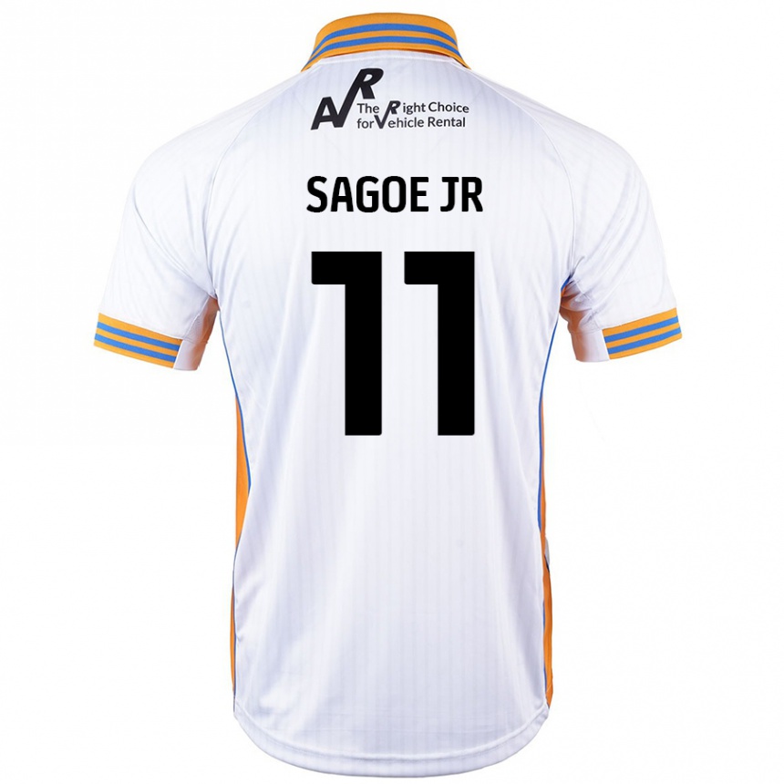 Niño Fútbol Camiseta Charles Sagoe Jr #11 Blanco 2ª Equipación 2024/25