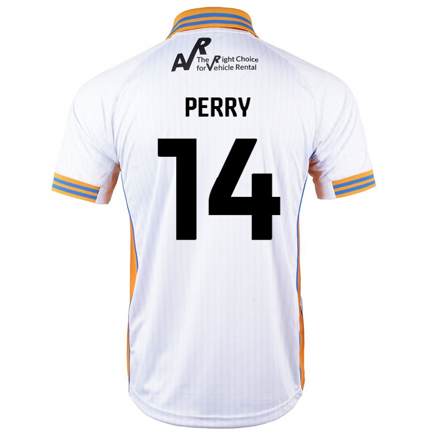 Niño Fútbol Camiseta Taylor Perry #14 Blanco 2ª Equipación 2024/25