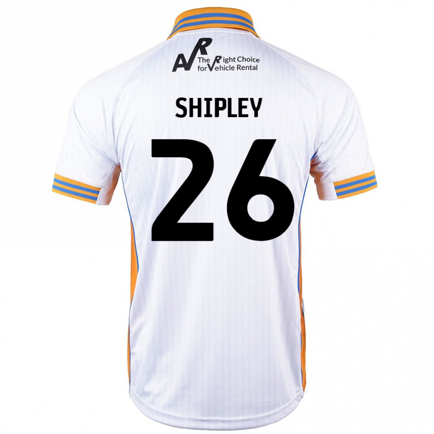 Niño Fútbol Camiseta Jordan Shipley #26 Blanco 2ª Equipación 2024/25