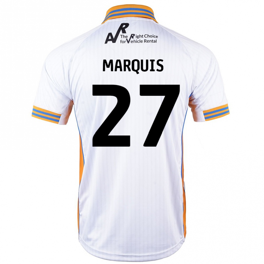 Niño Fútbol Camiseta John Marquis #27 Blanco 2ª Equipación 2024/25