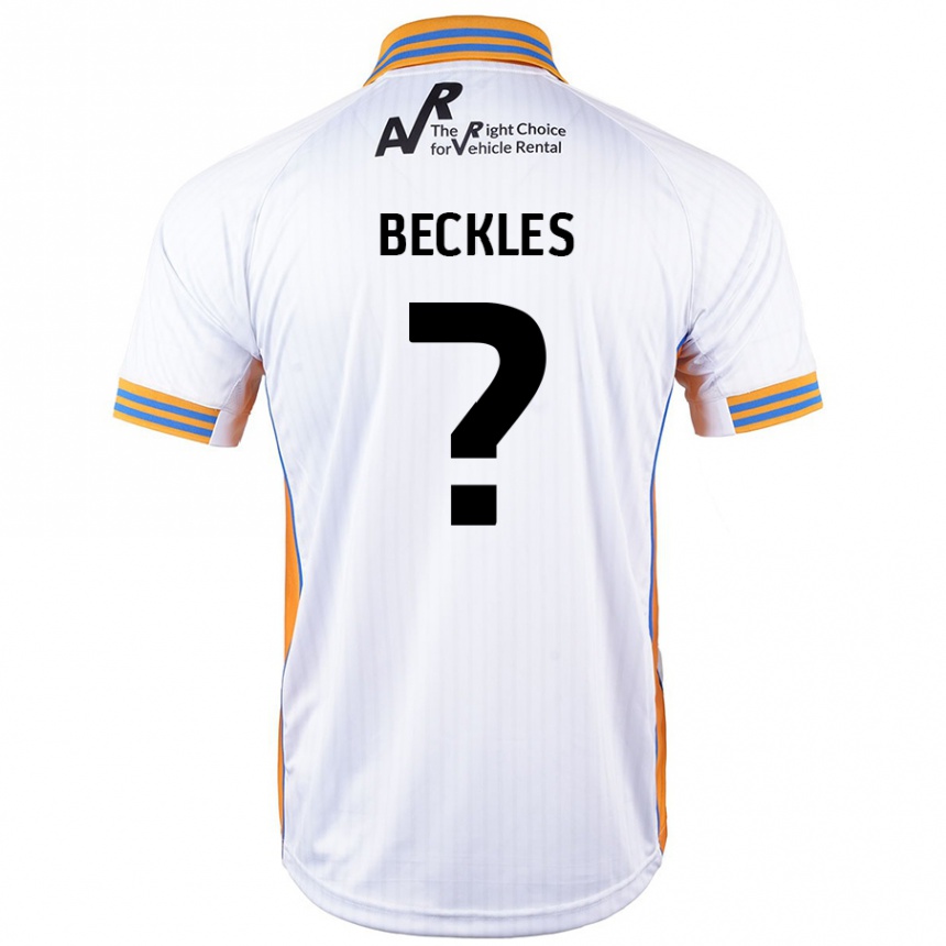 Niño Fútbol Camiseta Frankie Beckles #0 Blanco 2ª Equipación 2024/25