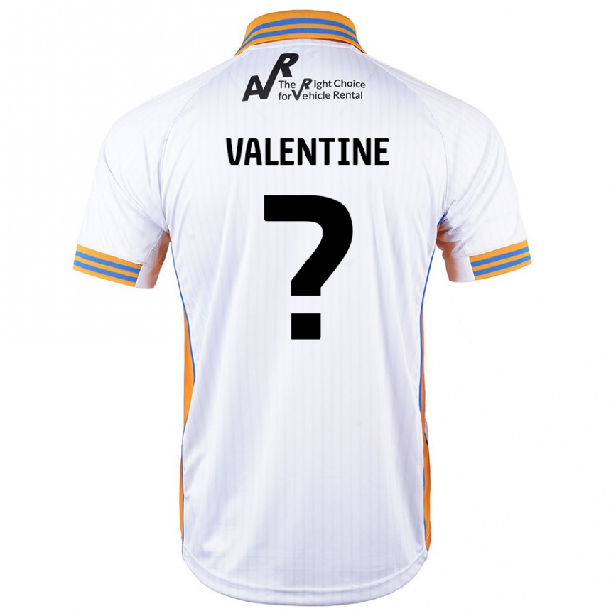 Niño Fútbol Camiseta Jayden Valentine #0 Blanco 2ª Equipación 2024/25