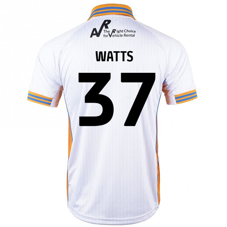 Niño Fútbol Camiseta Harvey Watts #37 Blanco 2ª Equipación 2024/25