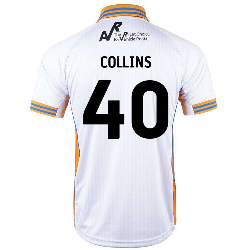 Niño Fútbol Camiseta Jude Collins #40 Blanco 2ª Equipación 2024/25