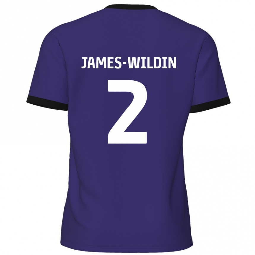 Niño Fútbol Camiseta Luther James-Wildin #2 Púrpura 2ª Equipación 2024/25