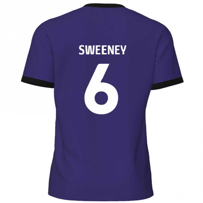 Niño Fútbol Camiseta Dan Sweeney #6 Púrpura 2ª Equipación 2024/25