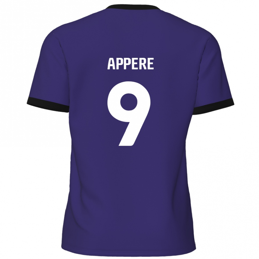 Niño Fútbol Camiseta Louis Appéré #9 Púrpura 2ª Equipación 2024/25