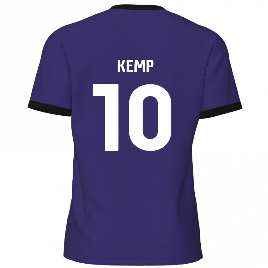 Niño Fútbol Camiseta Dan Kemp #10 Púrpura 2ª Equipación 2024/25