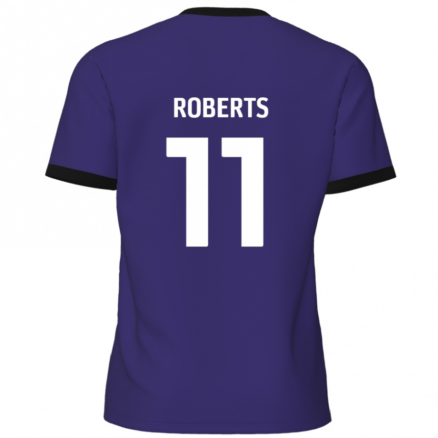 Niño Fútbol Camiseta Jordan Roberts #11 Púrpura 2ª Equipación 2024/25