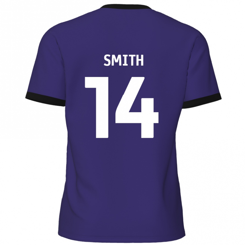 Niño Fútbol Camiseta Kane Smith #14 Púrpura 2ª Equipación 2024/25