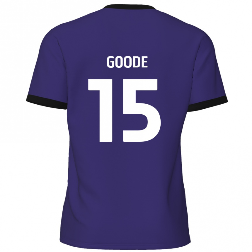 Niño Fútbol Camiseta Charlie Goode #15 Púrpura 2ª Equipación 2024/25