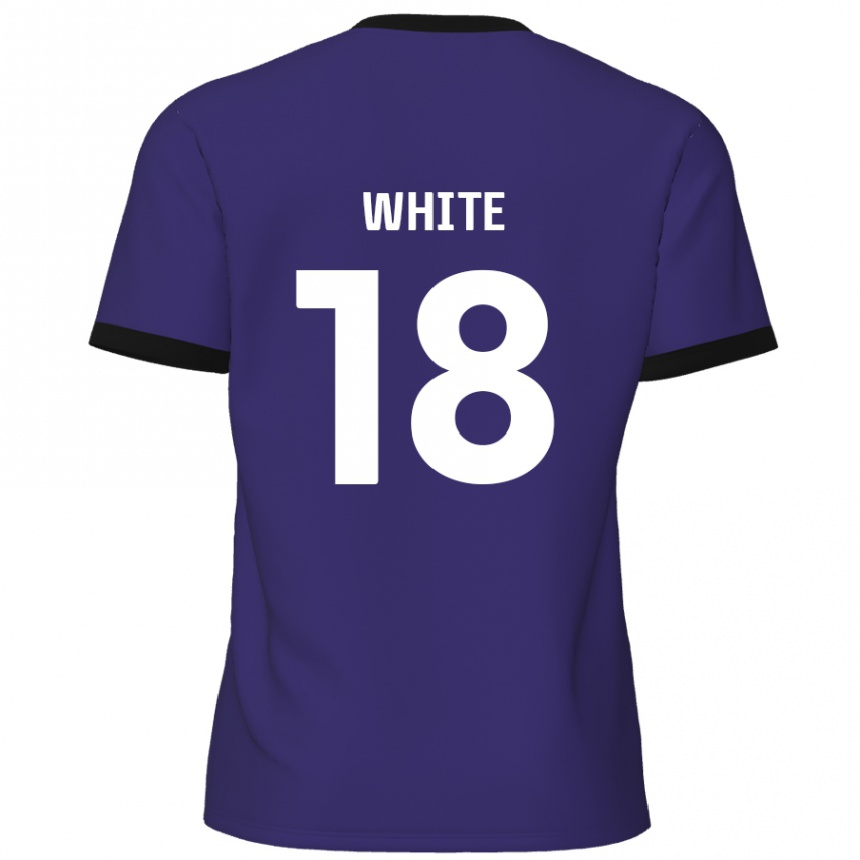 Niño Fútbol Camiseta Harvey White #18 Púrpura 2ª Equipación 2024/25