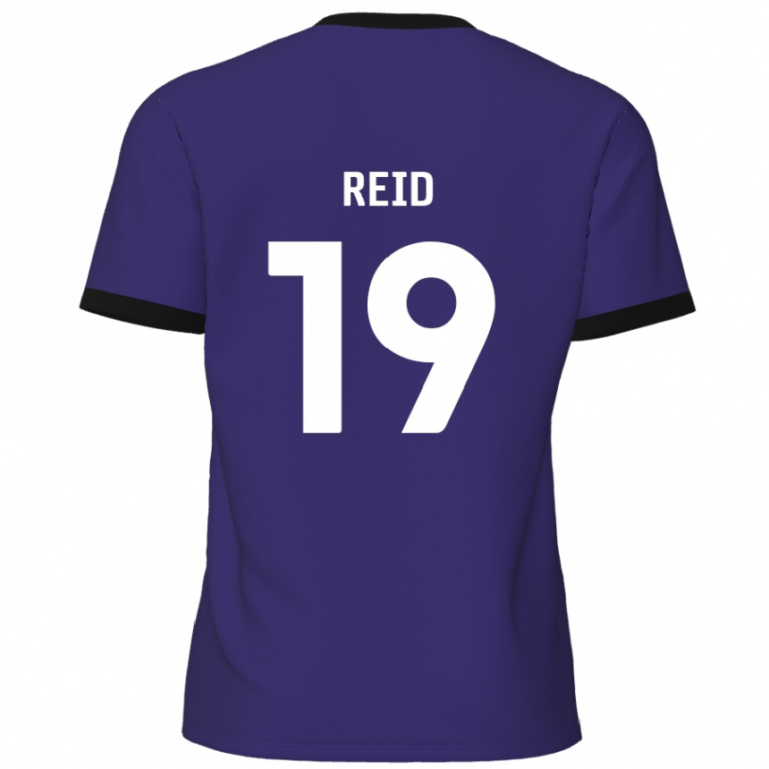 Niño Fútbol Camiseta Jamie Reid #19 Púrpura 2ª Equipación 2024/25