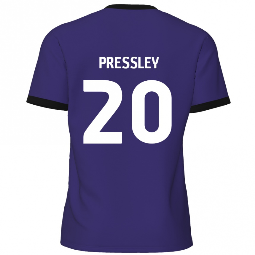 Niño Fútbol Camiseta Aaron Pressley #20 Púrpura 2ª Equipación 2024/25