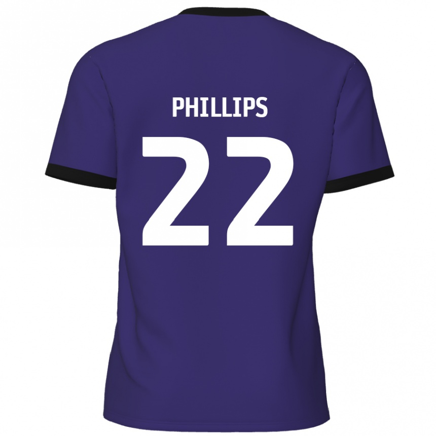 Niño Fútbol Camiseta Daniel Phillips #22 Púrpura 2ª Equipación 2024/25