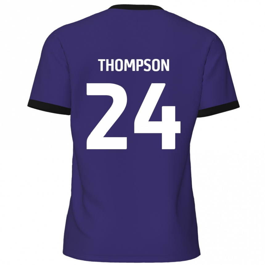 Niño Fútbol Camiseta Ben Thompson #24 Púrpura 2ª Equipación 2024/25