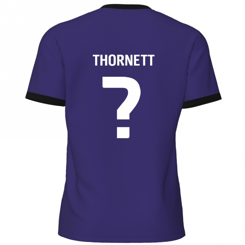 Niño Fútbol Camiseta Alfie Thornett #0 Púrpura 2ª Equipación 2024/25