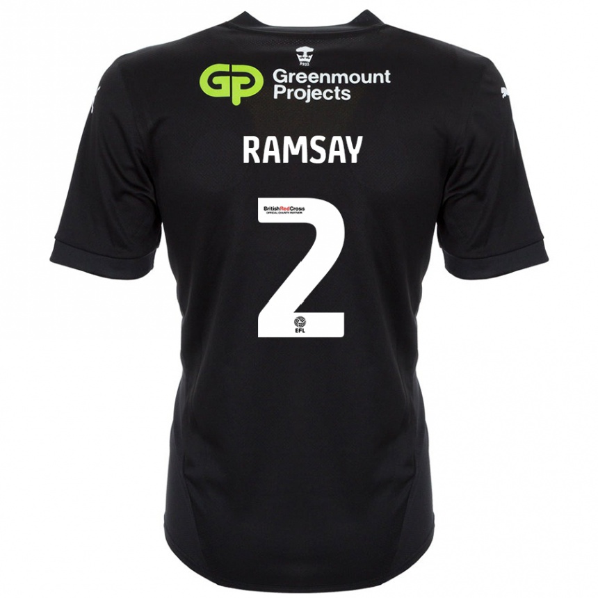 Niño Fútbol Camiseta Calvin Ramsay #2 Negro 2ª Equipación 2024/25