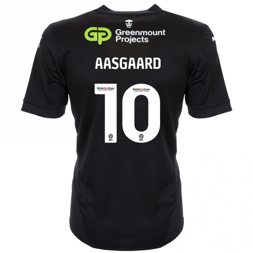 Niño Fútbol Camiseta Thelo Aasgaard #10 Negro 2ª Equipación 2024/25