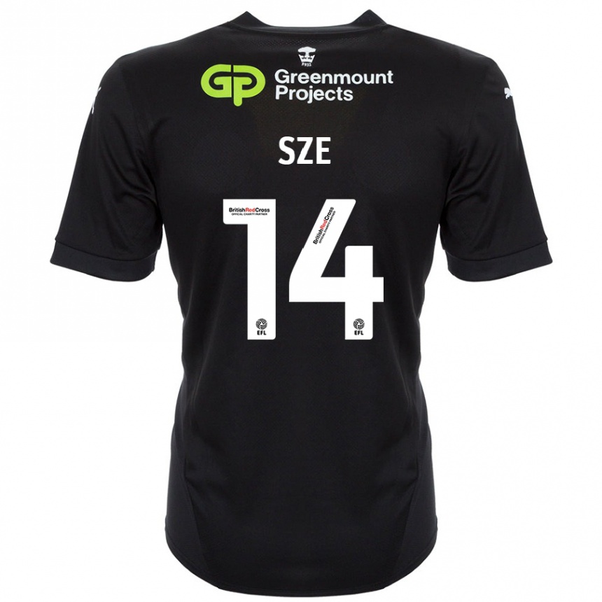 Niño Fútbol Camiseta Chris Sze #14 Negro 2ª Equipación 2024/25