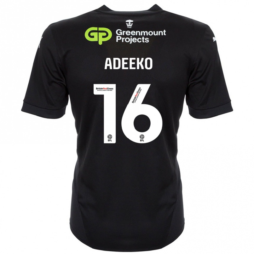 Niño Fútbol Camiseta Baba Adeeko #16 Negro 2ª Equipación 2024/25