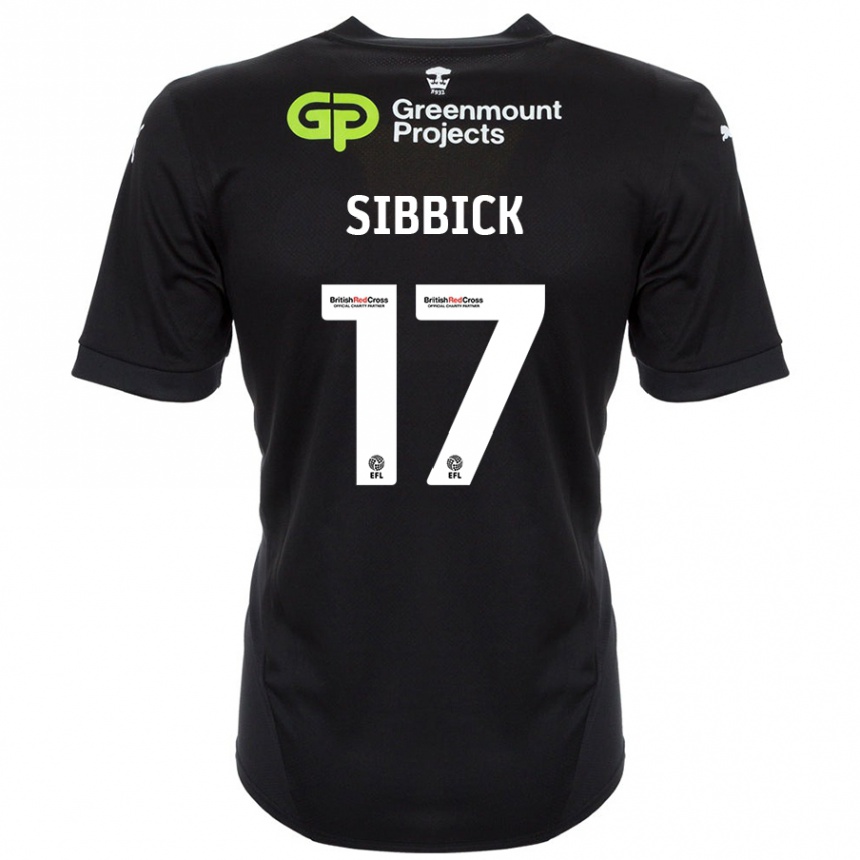 Niño Fútbol Camiseta Toby Sibbick #17 Negro 2ª Equipación 2024/25