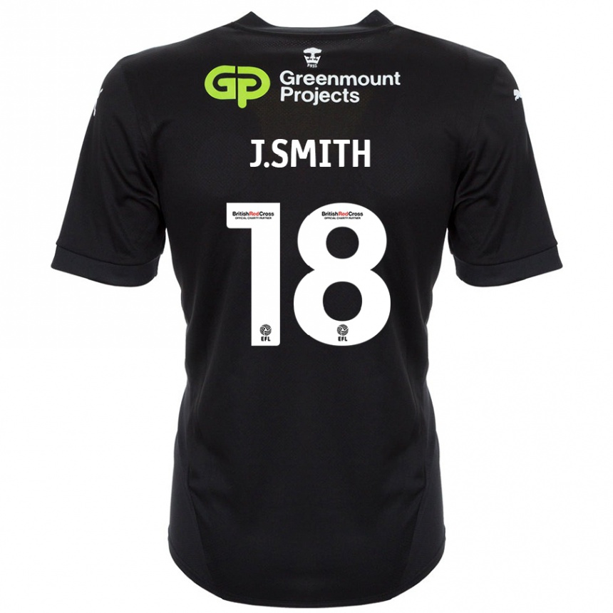 Niño Fútbol Camiseta Jonny Smith #18 Negro 2ª Equipación 2024/25