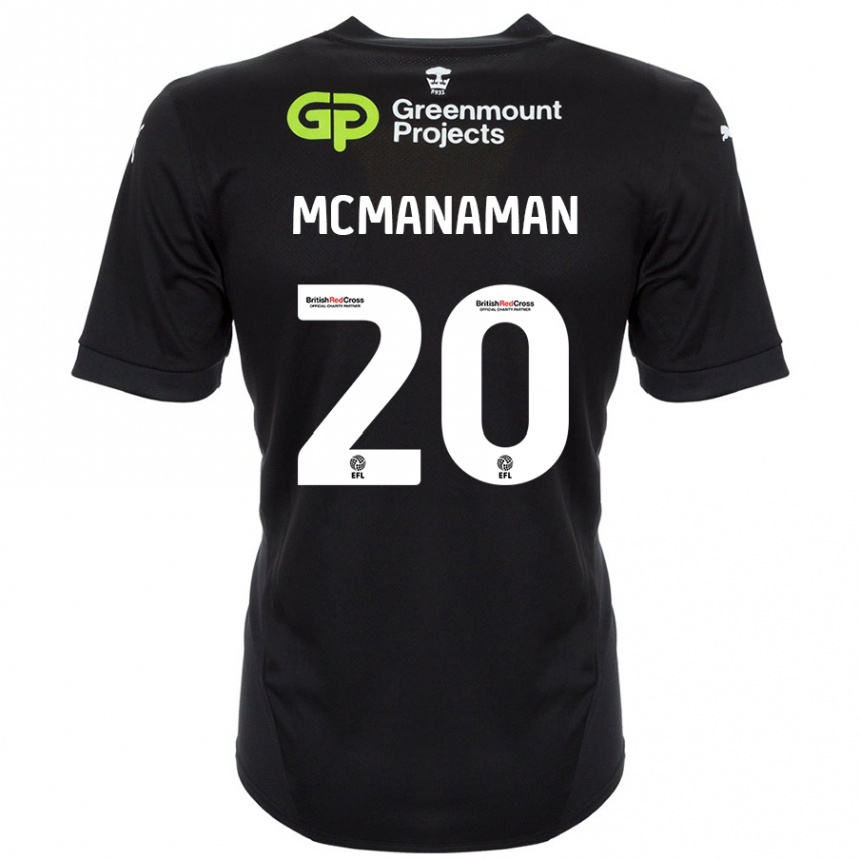 Niño Fútbol Camiseta Callum Mcmanaman #20 Negro 2ª Equipación 2024/25