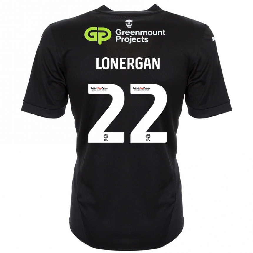 Niño Fútbol Camiseta Andy Lonergan #22 Negro 2ª Equipación 2024/25