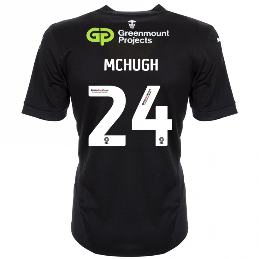 Niño Fútbol Camiseta Harry Mchugh #24 Negro 2ª Equipación 2024/25