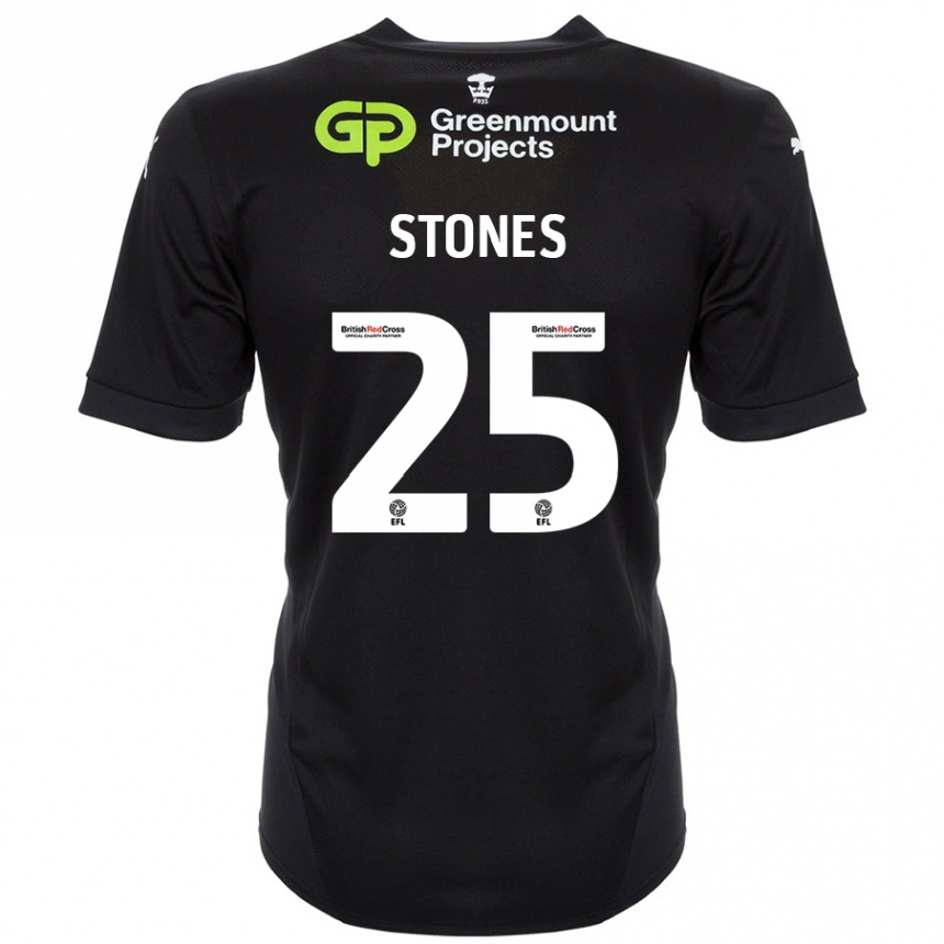 Niño Fútbol Camiseta Josh Stones #25 Negro 2ª Equipación 2024/25