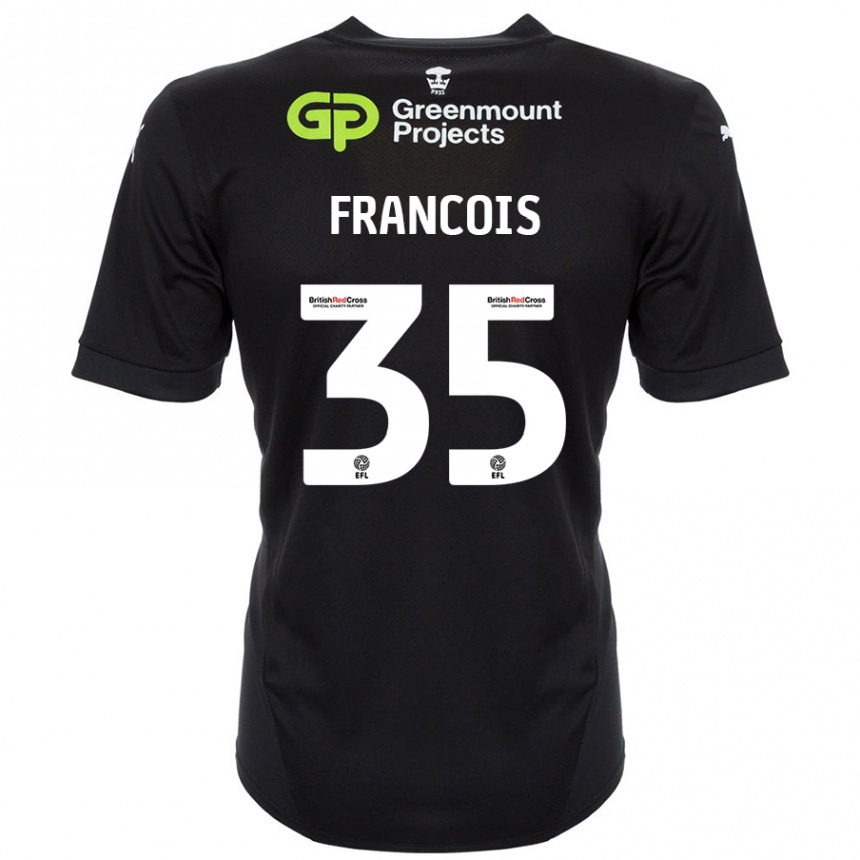 Niño Fútbol Camiseta Tyrese Francois #35 Negro 2ª Equipación 2024/25