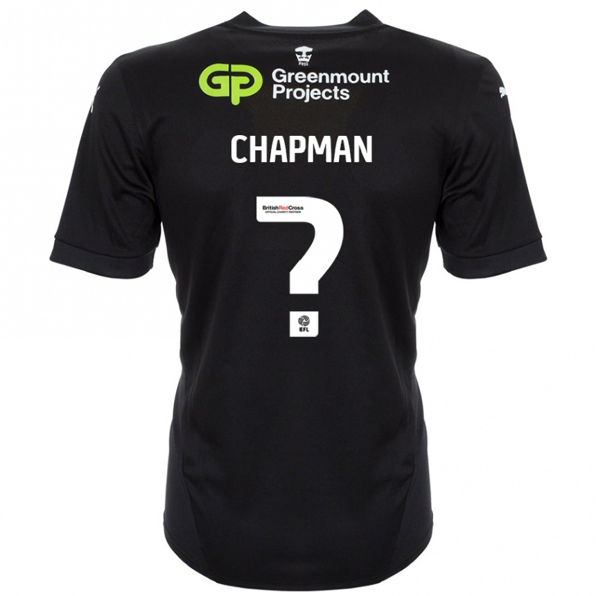 Niño Fútbol Camiseta Llyton Chapman #0 Negro 2ª Equipación 2024/25