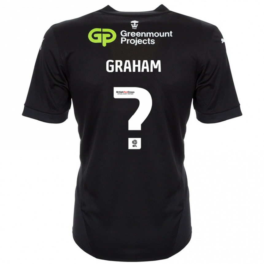 Niño Fútbol Camiseta Leo Graham #0 Negro 2ª Equipación 2024/25