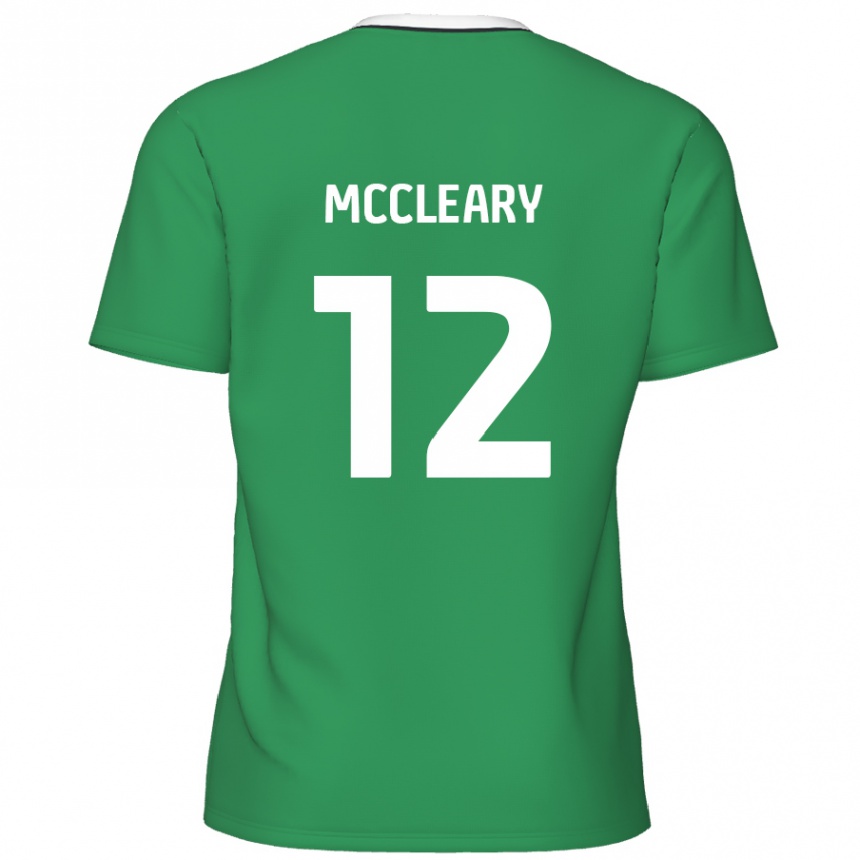 Niño Fútbol Camiseta Garath Mccleary #12 Verde Rayas Blancas 2ª Equipación 2024/25