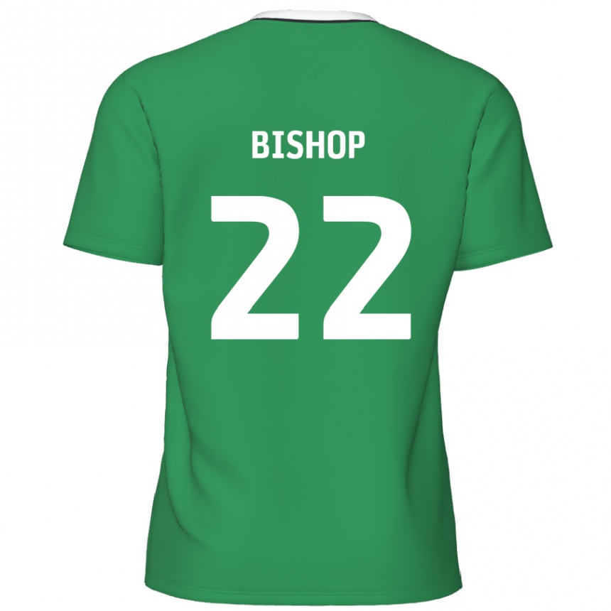 Niño Fútbol Camiseta Nathan Bishop #22 Verde Rayas Blancas 2ª Equipación 2024/25