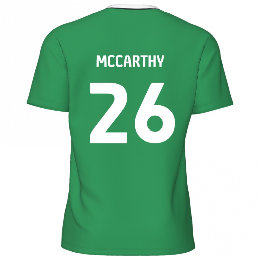 Niño Fútbol Camiseta Jason Mccarthy #26 Verde Rayas Blancas 2ª Equipación 2024/25