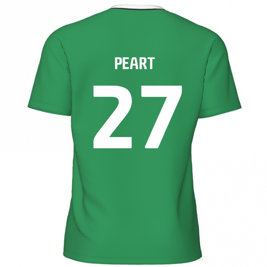 Niño Fútbol Camiseta Brody Peart #27 Verde Rayas Blancas 2ª Equipación 2024/25