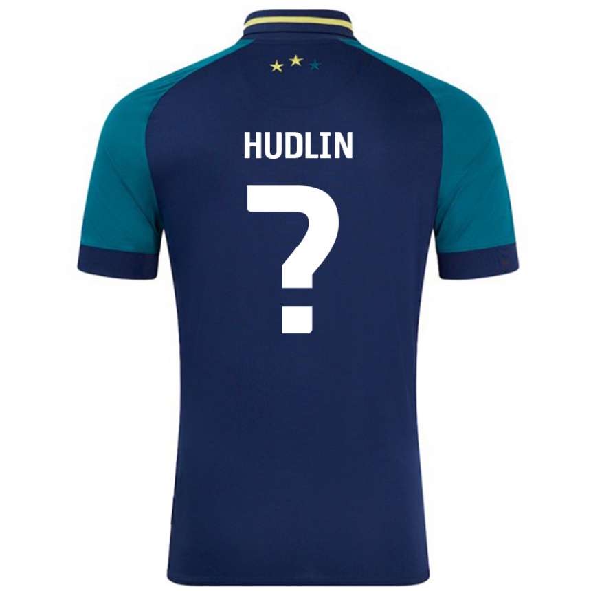 Niño Fútbol Camiseta Kyle Hudlin #0 Azul Marino Verde Oscuro 2ª Equipación 2024/25