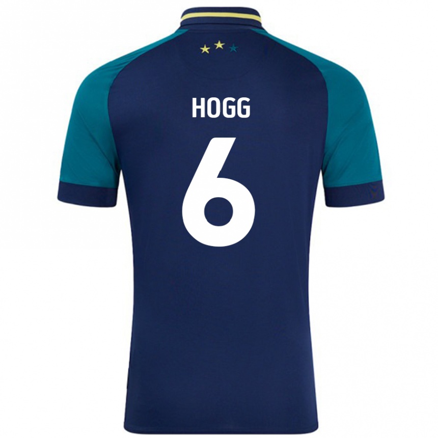 Niño Fútbol Camiseta Jonathan Hogg #6 Azul Marino Verde Oscuro 2ª Equipación 2024/25