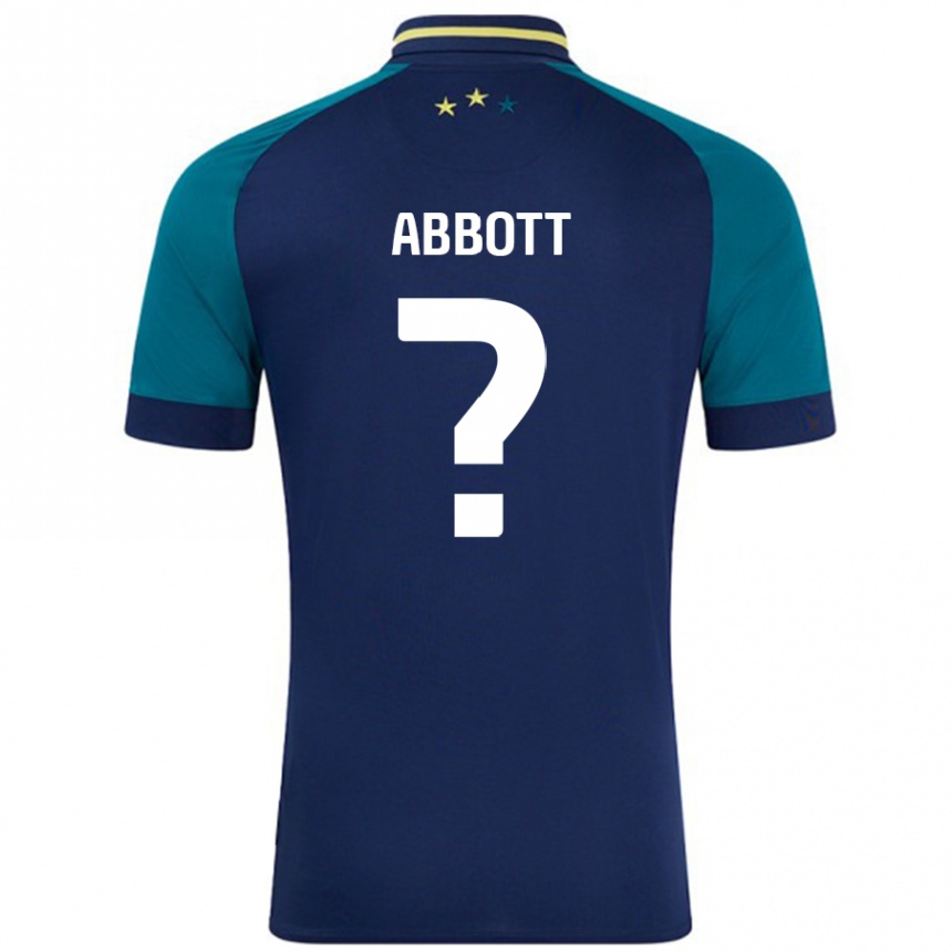 Niño Fútbol Camiseta Zak Abbott #0 Azul Marino Verde Oscuro 2ª Equipación 2024/25