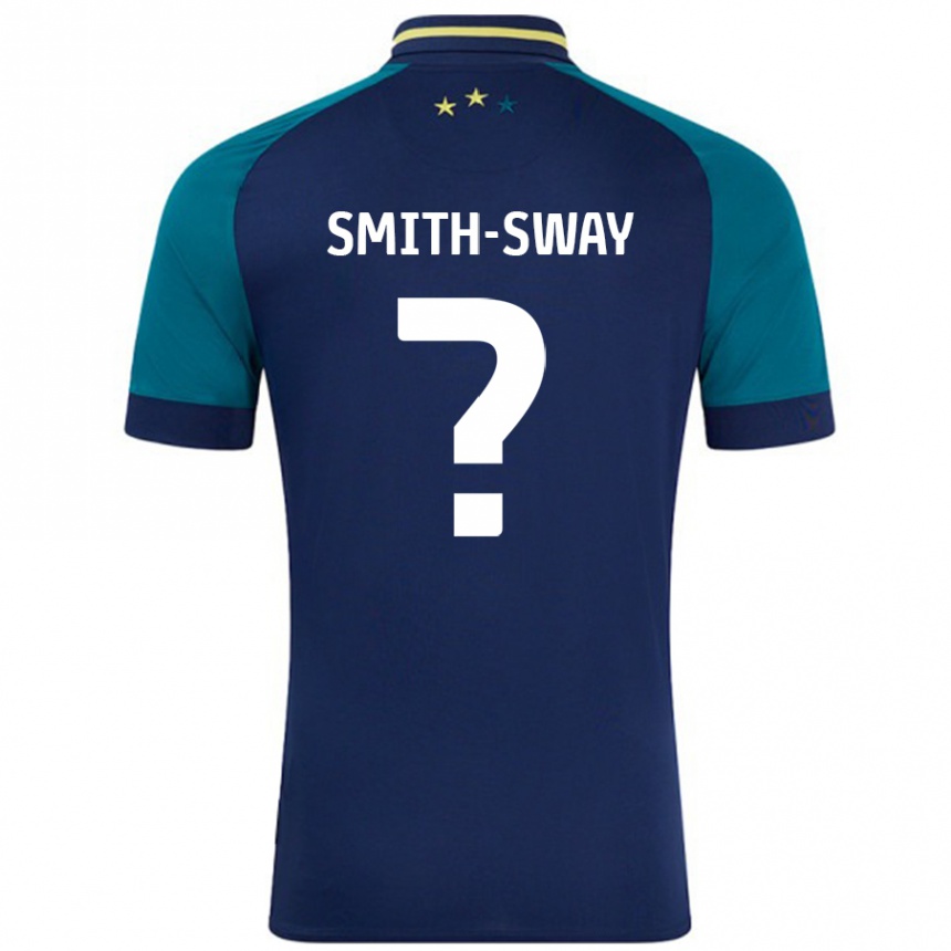 Niño Fútbol Camiseta Jay Smith-Sway #0 Azul Marino Verde Oscuro 2ª Equipación 2024/25