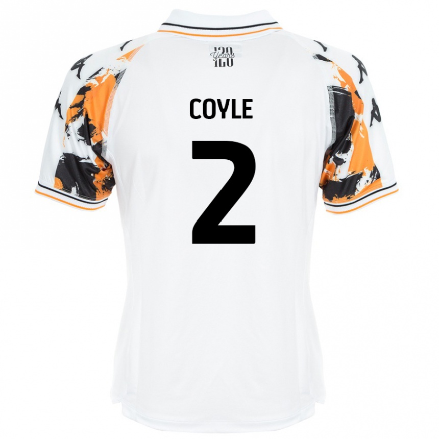 Niño Fútbol Camiseta Lewie Coyle #2 Blanco 2ª Equipación 2024/25