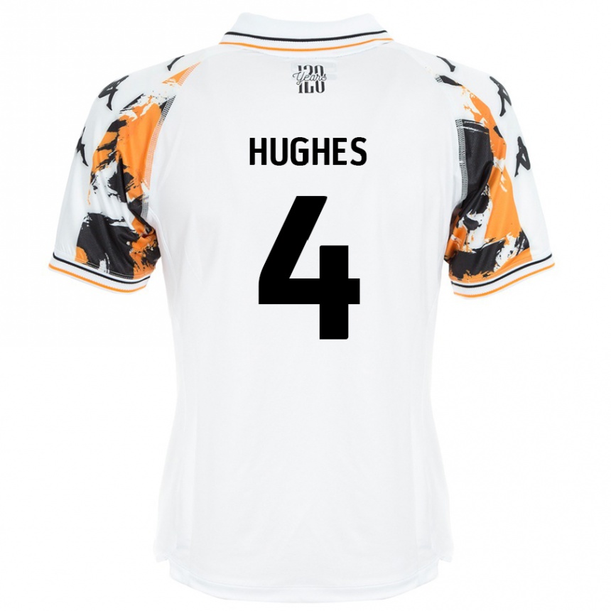 Niño Fútbol Camiseta Charlie Hughes #4 Blanco 2ª Equipación 2024/25