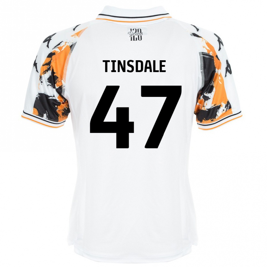 Niño Fútbol Camiseta Nathan Tinsdale #47 Blanco 2ª Equipación 2024/25