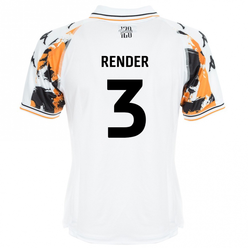 Niño Fútbol Camiseta Meg Render #3 Blanco 2ª Equipación 2024/25