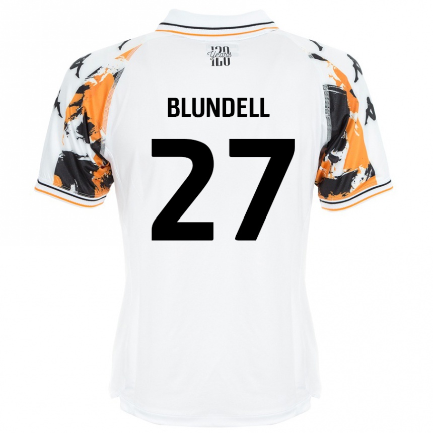 Niño Fútbol Camiseta Maddie Blundell #27 Blanco 2ª Equipación 2024/25