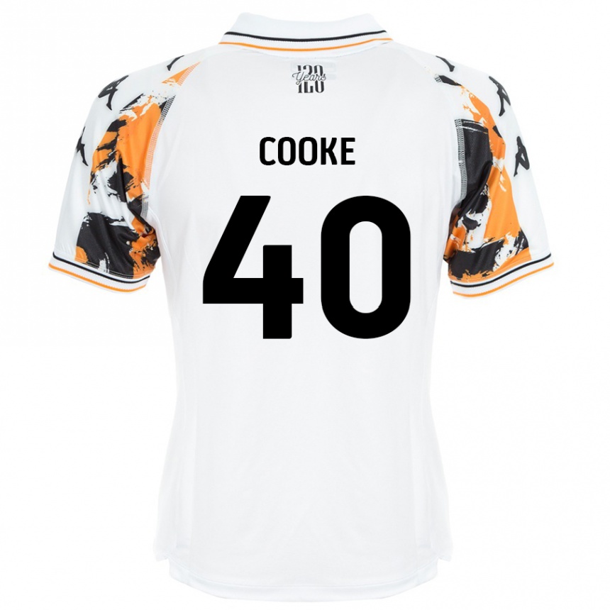 Niño Fútbol Camiseta Megan Cooke #40 Blanco 2ª Equipación 2024/25