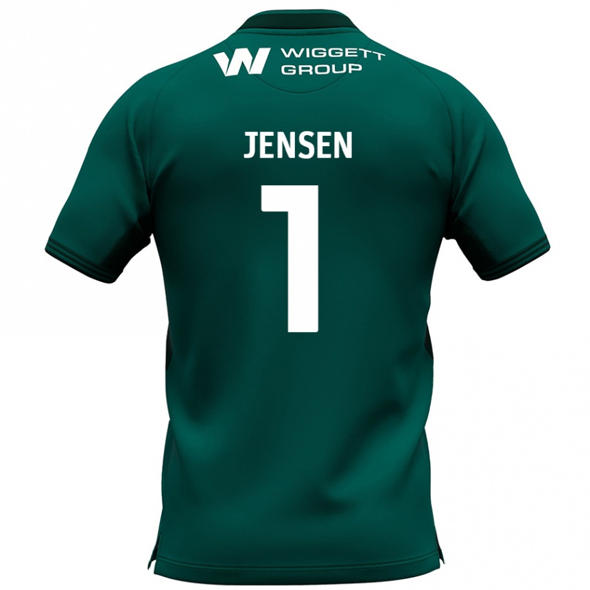 Niño Fútbol Camiseta Lukas Jensen #1 Verde 2ª Equipación 2024/25