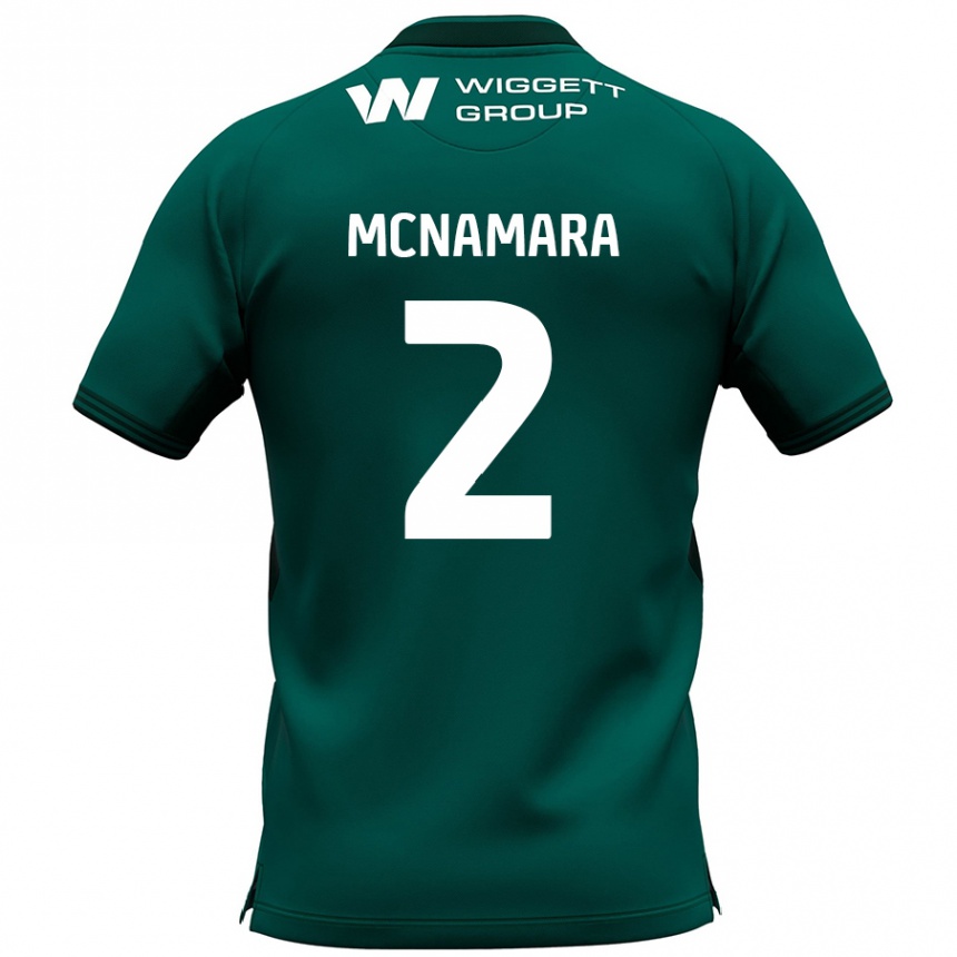 Niño Fútbol Camiseta Danny Mcnamara #2 Verde 2ª Equipación 2024/25